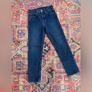 GAP denim, cheeky straight high rise